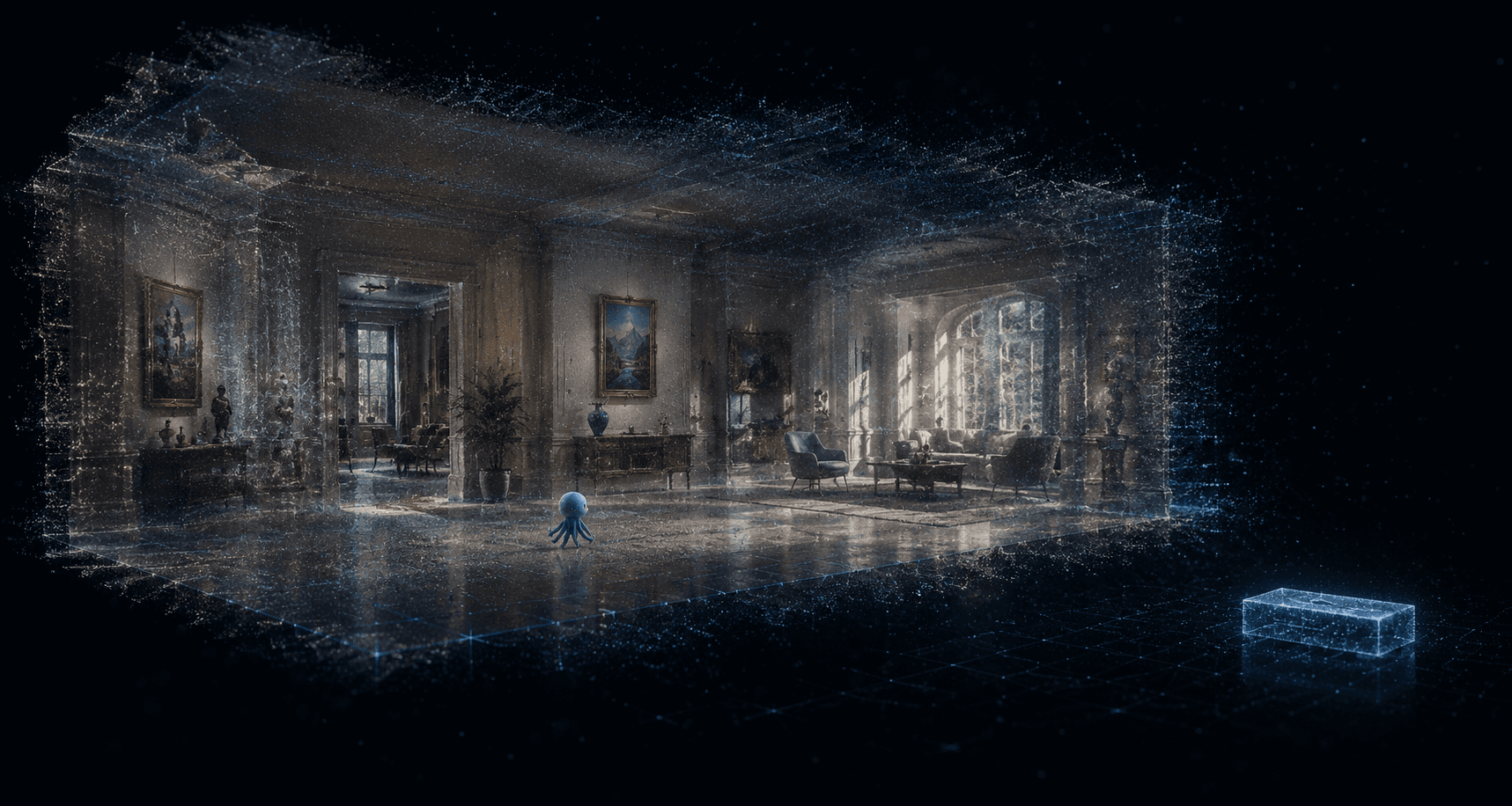Walkable Splats: 418 KB Makes Any 3D Scene a Video Game